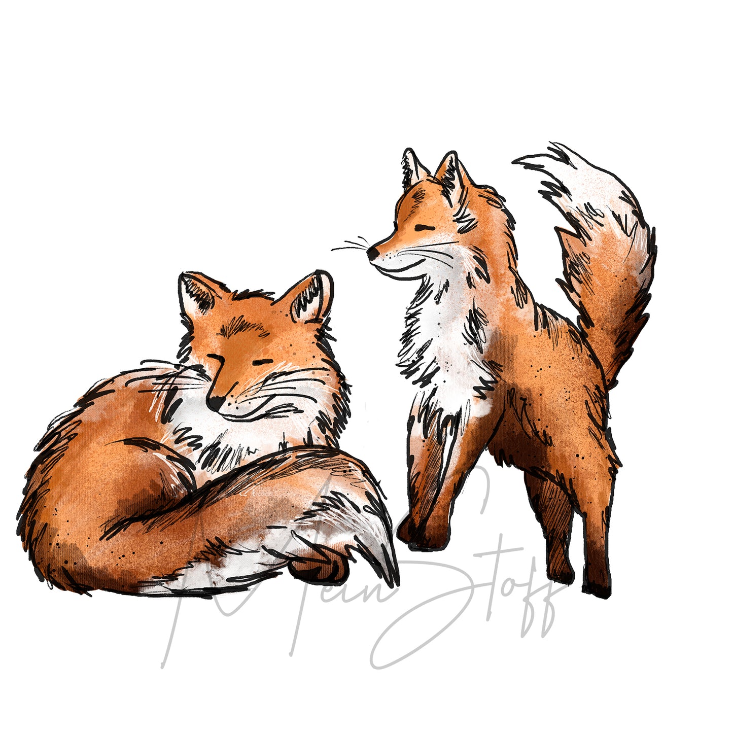Bügelbild Foxis