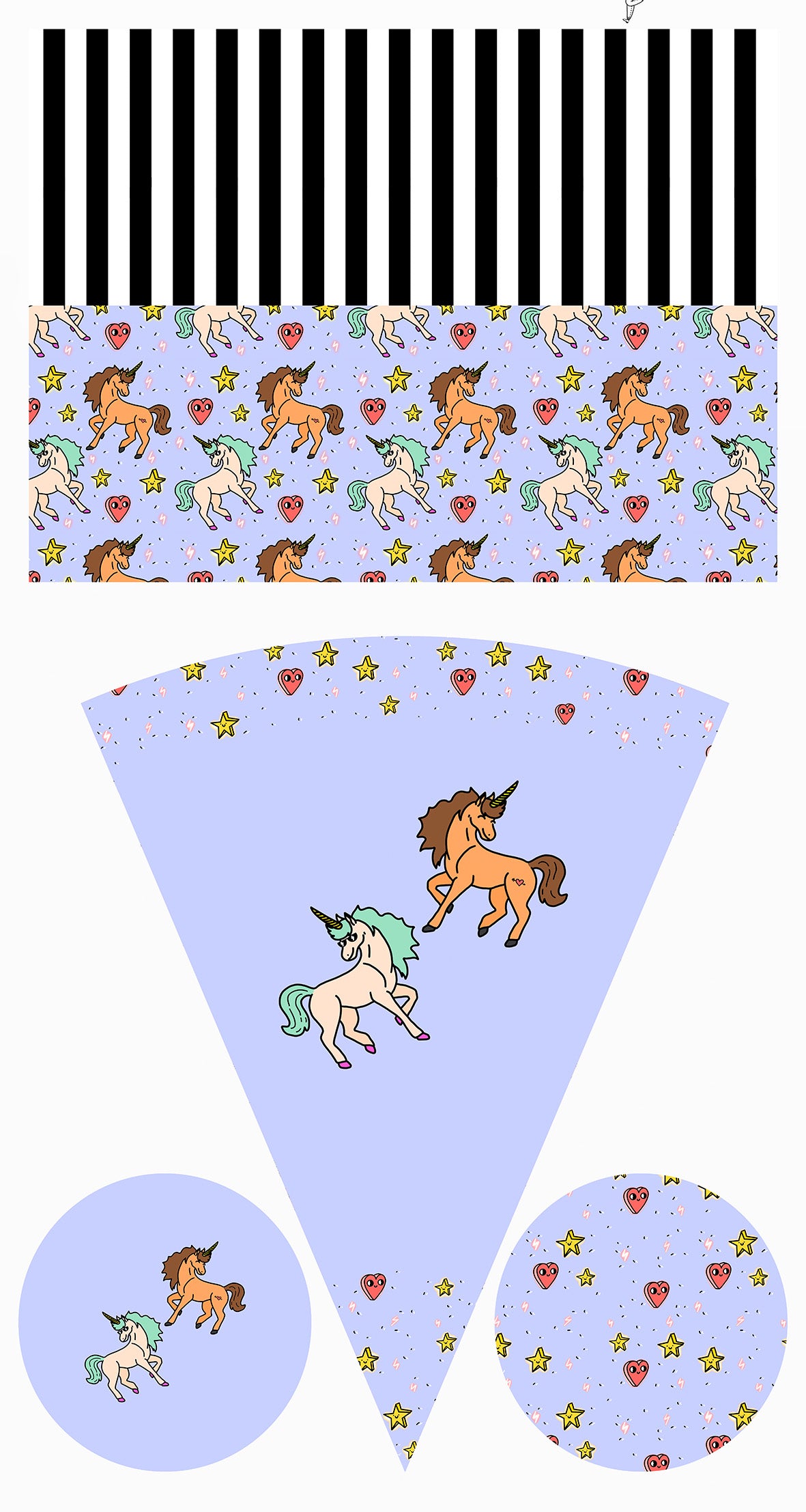 Schultütenpanel Cool Unicorns