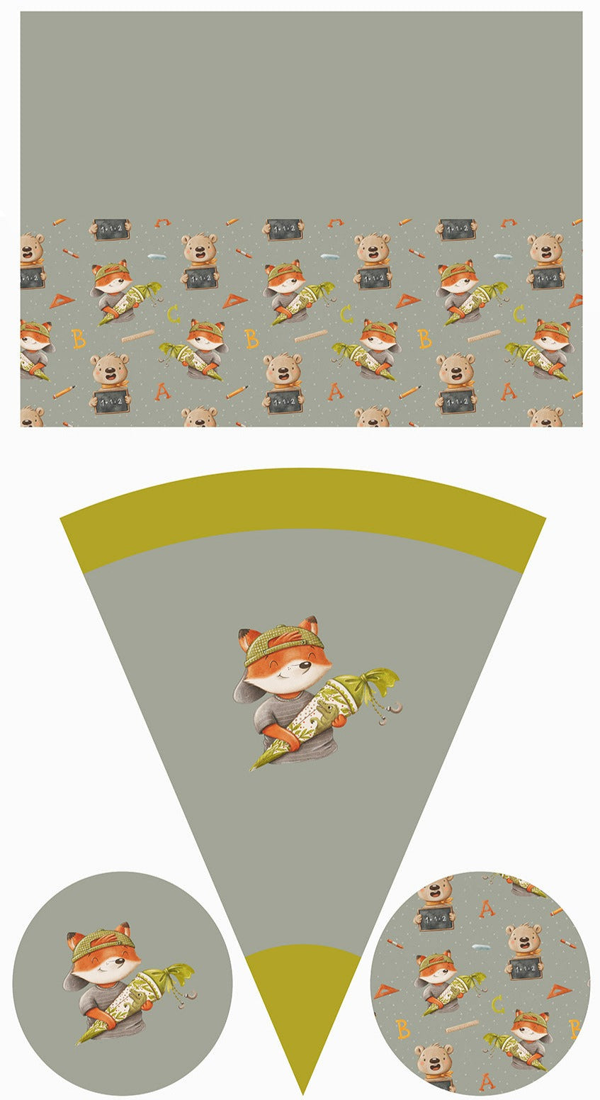 Schultütenpanel Schulkind Fuchs