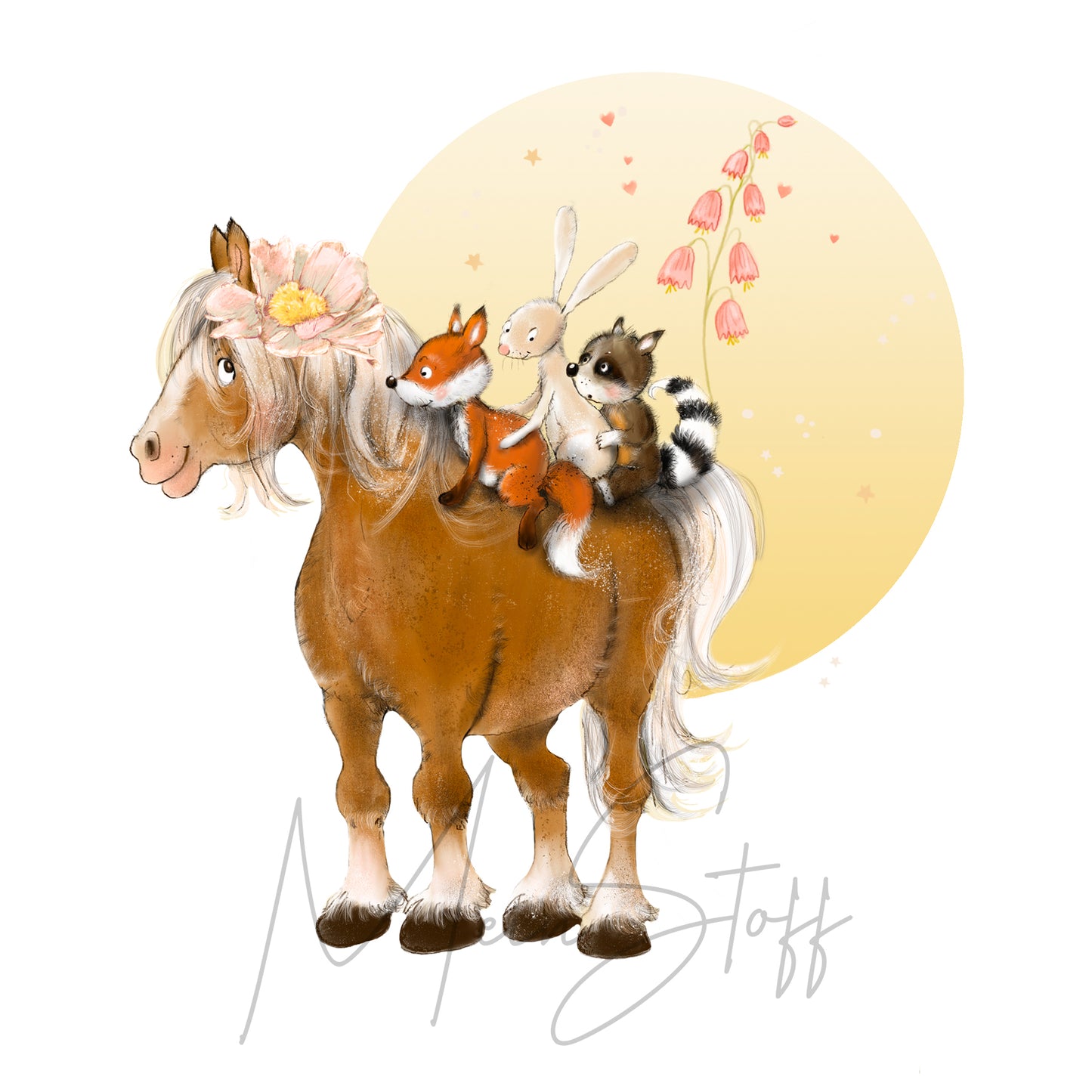 Bügelbild Tierfreunde