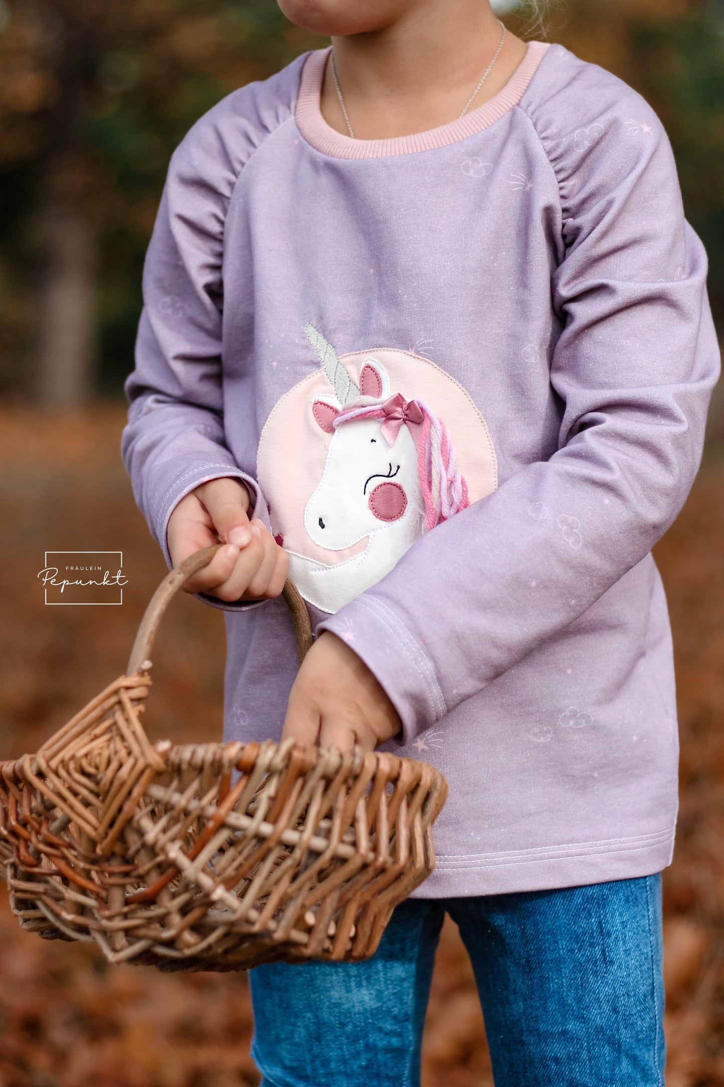 79cm Einhörner zu Weihnachten Kombi French Terry (alte Druckerei)