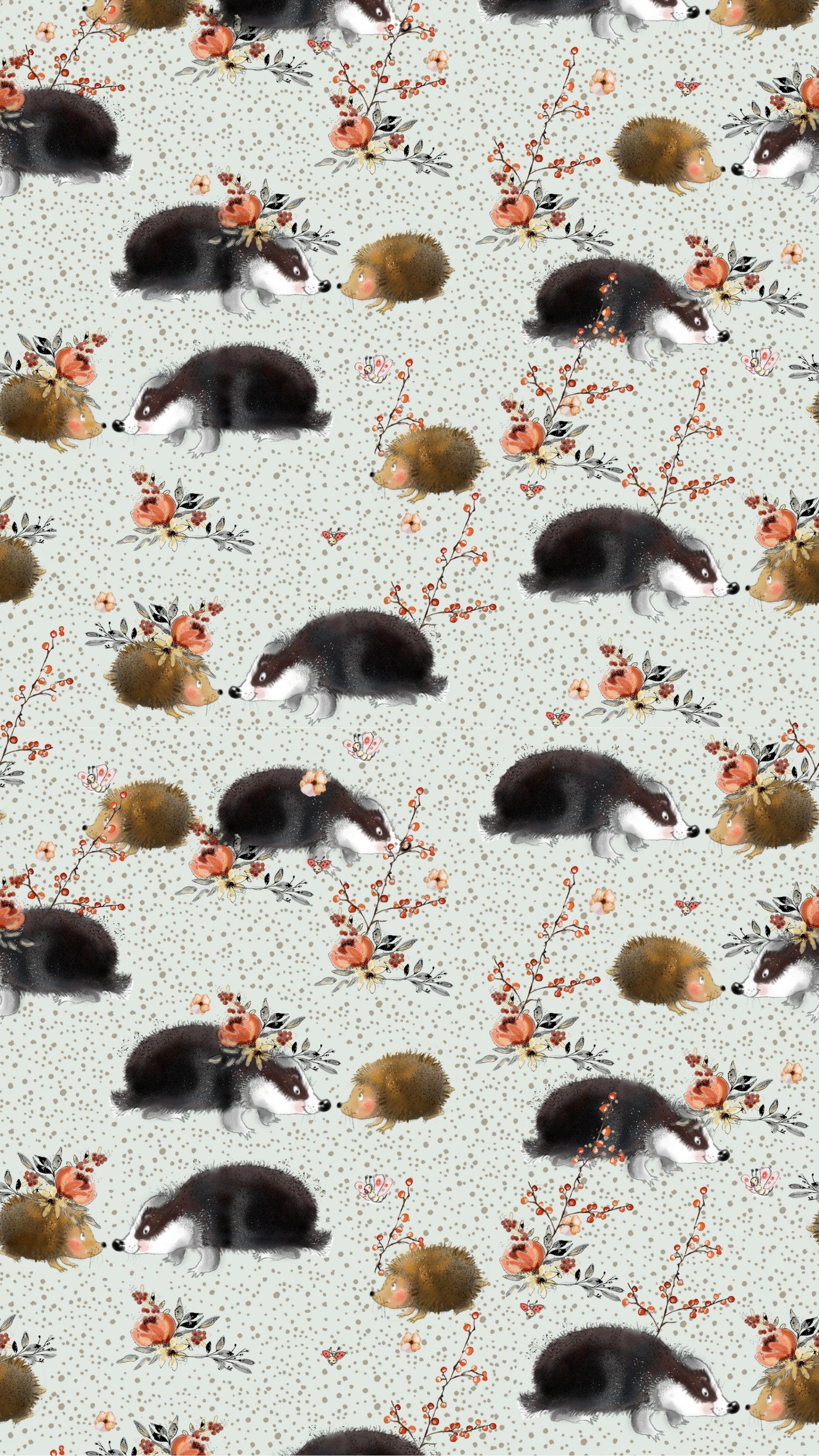 Eda & Mo "Dachs und Igel" Bio Stoff - Mein Stoff