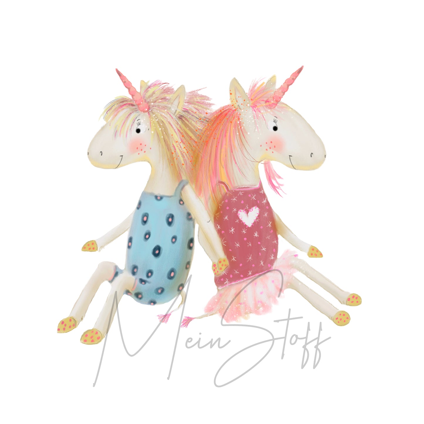 Bügelbild Einhornparty