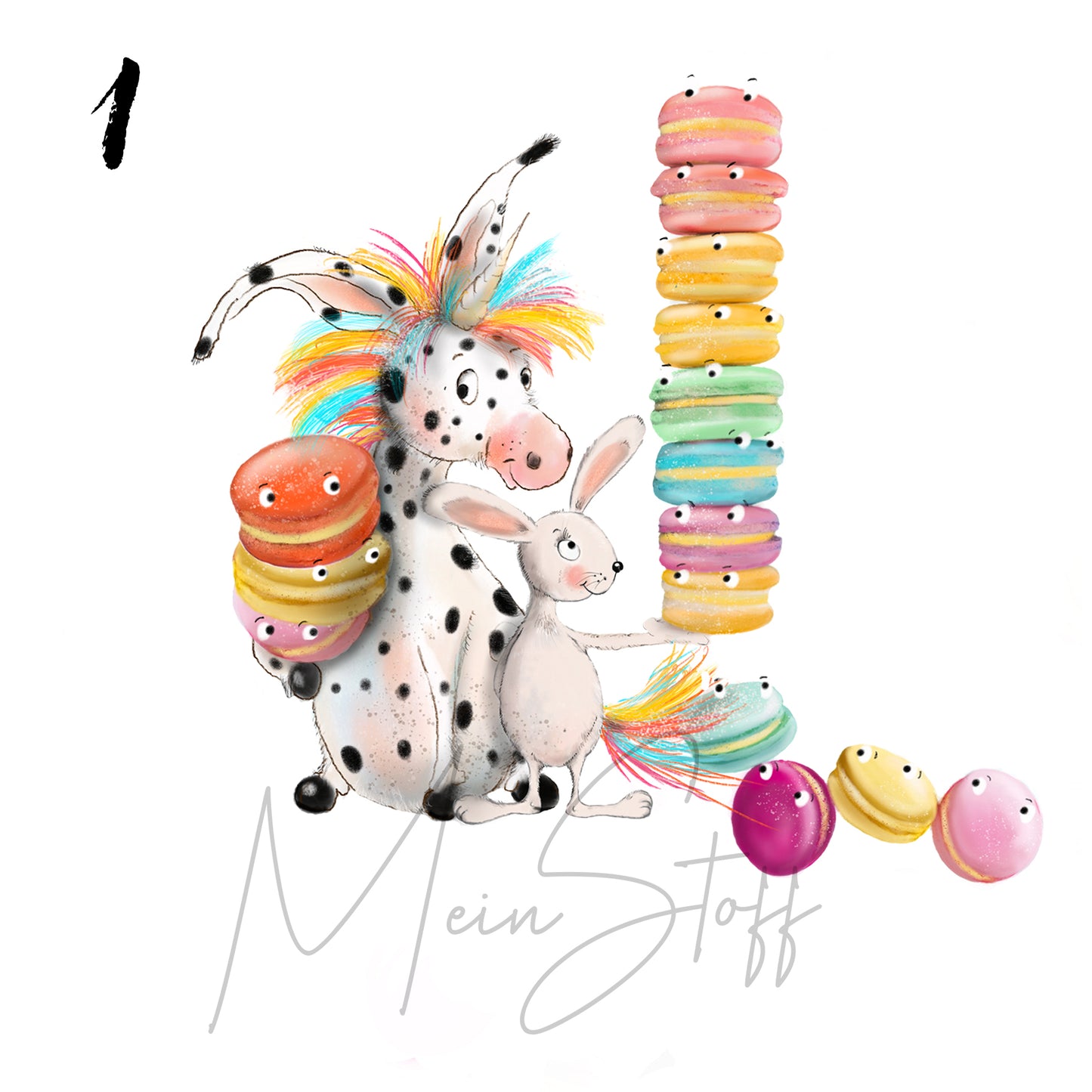 Bügelbild Macarons Einzeln