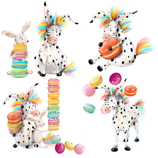 Bügelbild Macarons Einzeln