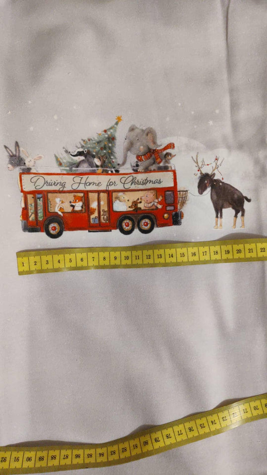 78cm Panel Driving Home for Christmas French Terry (alte Druckerei)