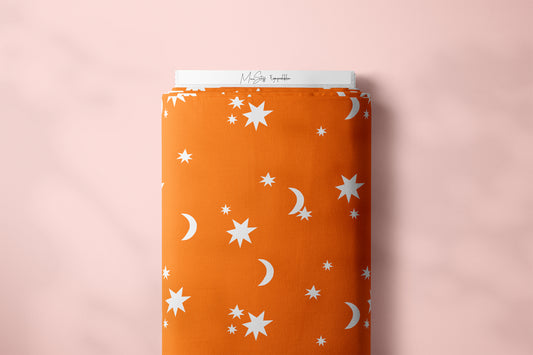 Sonne Mond und Sterne orange