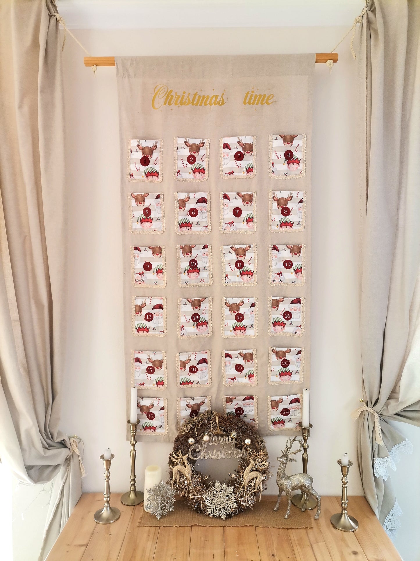 Adventszahlen Bügelbild Set