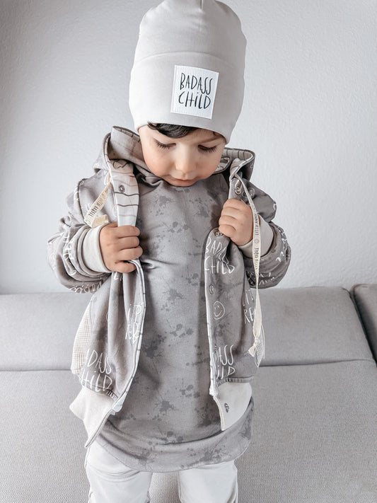 Kunstlederlabel weiß little Rebell (verschiedene Ausführungen)