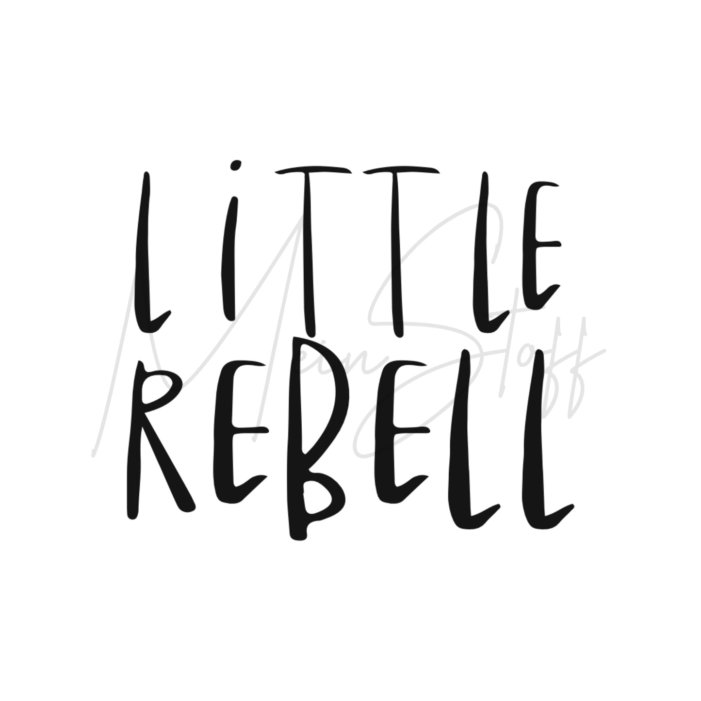 Kunstlederlabel weiß little Rebell (verschiedene Ausführungen)